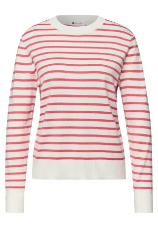 Street One - Gestreifter Pullover off white - Gr. - 44