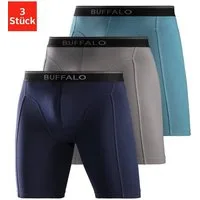 Buffalo Langer Boxer Boxershorts für Herren (Packung, 3-St) mit langem Bein, ideal auch für Sport und Trekking
