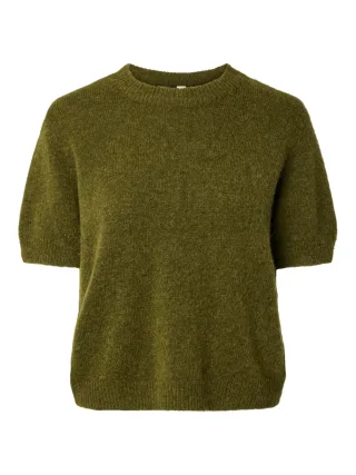 Y.A.S - YASJOHI SS WOOL BLEND PULLOVER S. NOOS Fir Green - Gr. - M