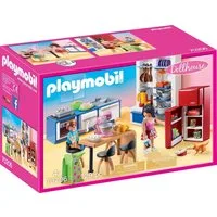 Playmobil® Familienküche (70206), Dollhouse Konstruktions-Spielset, (129 St), Made in Germany