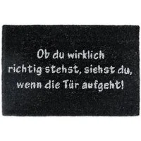 relaxdays Fußmatte Kokos SPRUCH, Höhe: 10 mm