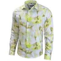 Baxboy Langarmhemd Baxboy Herren Hemd Freizeitshemd Langarm Blumen Casual Shirt B-449