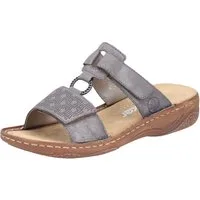 Rieker Pantolette Sommerschuh, Schlappen, Urlaubschuh, Klettschuh mit Perforation