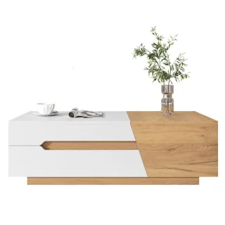 Flieks Couchtisch, Weiß, Holz, 65x17x73 cm, Wohnzimmer, Wohnzimmertische, Couchtische