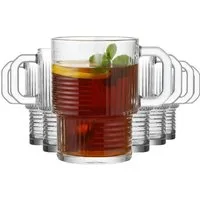 LAV Gläser-Set Helen Tee-Set, Glasbecher, 6-tlg., Glas, 6er Set, 270ml, ideal für Tee und Heißgetränke