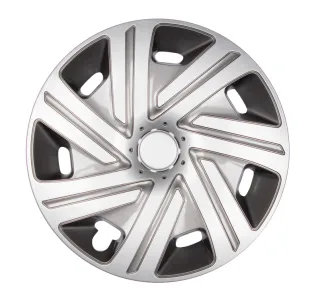 4x PREMIUM DESIGN Radkappen Radzierblenden "Cyrkon" 16 ZOLL #45 Silber / Grau