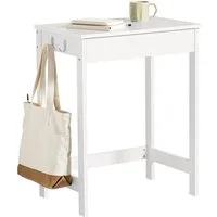 SoBuy Schreibtisch FWT43, Bürotisch, Tisch, Eckschreibtisch, Computertisch Arbeitstisch mit einer Schublade und 2 Haken, Homeoffice