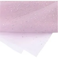 Creativery Stoff, Tüll Stoff mit Glitzer Punkten 150cm x 3m Rosa