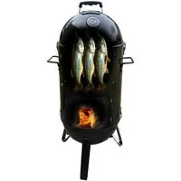 Jürgen Westerholt GmbH Smoker Räuchertonne Grilltonne Räucherofen Grill-Ofen, Grillofen mit Thermometer