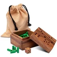 LOGOPLAY Spiel 6 raus Gr. XL, Familienspiel, 6 raus Gr. XL - für 2 bis 6 Spieler - Würfelspiel mit 40 Spielsteckern