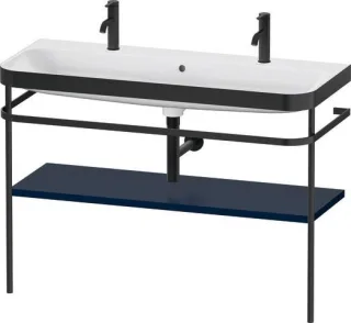 Duravit Happy D.2 Plus c-bonded Set mit Metallkonsole Nachtblau Seidenmatt 1175x490x850 mm - HP4759O HP4759O98980000