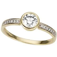 Firetti Solitärring Schmuck Geschenk Gold 333 Damenring Verlobungsring Goldring Solitär, mit Zirkonia (synth)