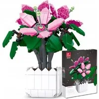 COIL Blumen aus Bausteinen, Lilie Azalee, Bausteinset, Bauklötze, Spielbauklötze, (698 St), Botanische Sammlung, Wohndekor
