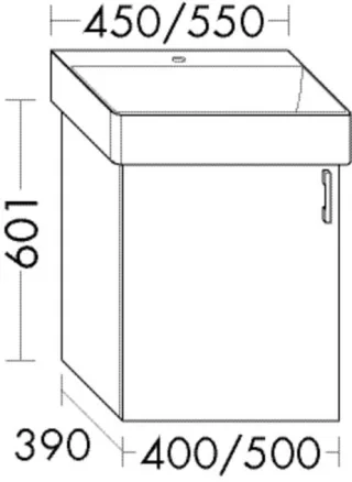 Burgbad WTU.-Schr. Sys30 PG2 Echo 601x500x390 Veloursgrau Softmatt, WYTA050LF6444 WYTA050LF6444