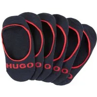 HUGO Füßlinge 3P SL PLUSH LOGO CC (Packung, 3-Paar, 3er) mit kontrastfarbenem HUGO-Schriftzug