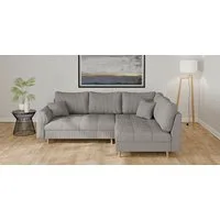 Home affaire Ecksofa CHARRE L-Form mit Ottomane, Maße B/T/H: 231/161/81 cm, feine Steppung, lose Rücken- und Zierkissen, auch in Cord und Bouclé
