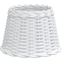 vidaXL Lampenschirm Lampenschirm Weiß Ø30x20 cm Korbweide