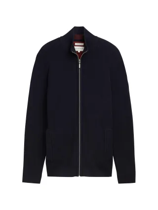 Tom Tailor - Strukturierte Strickjacke knitted navy melange - Gr. - XXXL