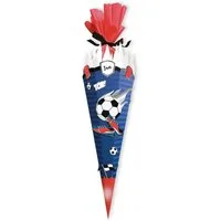 itenga Schultüte itenga SCHULTÜTEN Bastelset 68cm "FUSSBALL" meine Vereinstüte blau -