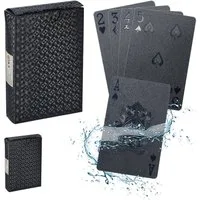 relaxdays Spiel Wasserfeste Pokerkarten 2 Decks, Poker