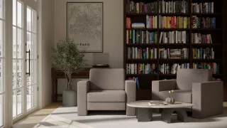 BRUNO Schlafsessel 70cm in Taupe Grau-Beige | praktische Größe | stabiles Massivholz & Boxspringkomfort
