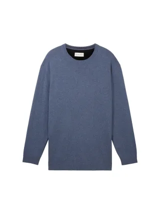 Tom Tailor - Plus Size - Basic Strickpullover vintage indigo blue melange - Gr. - 3XL
