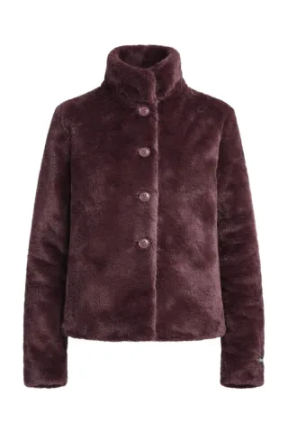 Rino & Pelle - Kunstpelzjacke braun - Gr. - 44