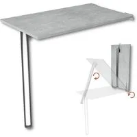KDR Produktgestaltung Klapptisch 80x50 Wandklapptisch Esstisch Küchentisch Schreibtisch Wand Tisch, Beton