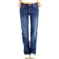 be styled Regular-fit-Jeans Regular fit Medium waist Jeans Hose bequem - Damen - j46L-1 5-Pocket-Style