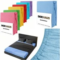 DH DEIN . HAUS Spannbettlaken Frottee SOFT, Baumwolle, Gummizug: rundum, (1 Stück), weich saugfähig atmungsaktiv Rundumgummi formstabil bis 20 cm