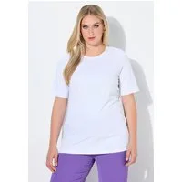 Ulla Popken T-Shirt T-Shirt Slim Rundhalsausschnitt Halbarm