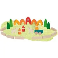 goki Bausteine Mein kleines Dorf Spielbausteine, (packung, 25 St., set), bestens geeignet für freies Spielen