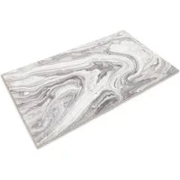 Wecon home Badematte Jani, Höhe 5 mm, Polyester, rechteckig, Marmor Design, waschbar, rutschfest, schnell trocknend, Badteppich