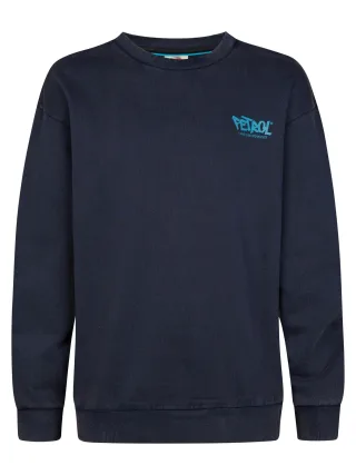 Petrol Industries - Boys Sweater Round Neck Print Royal Navy - Gr. - 140