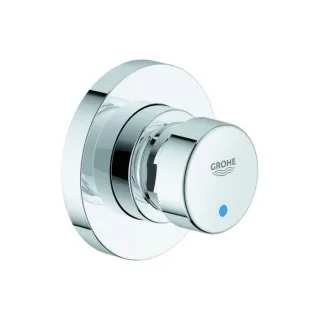 Grohe Selbstschluss-Durchgangsventil Euroeco CS chrom, Markierung blau/rot, 36268000