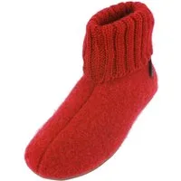 Haflinger Everest Karlo Hüttenschuhe aus reiner Schurwolle mit Gummisohle Hausschuh