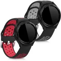kwmobile 2x Uhrenarmband für Samsung Galaxy Watch 4 Classic (46mm) Armband Smartwatch, 2-tlg., Fitnesstracker Band Set aus TPU Silikon - Ersatzarmband Smartwatch