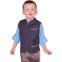 Maddox Trachtenjacke Kinderweste - RODING KID - dunkelgrau
