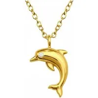 ALEXANDER YORK Kette mit Anhänger DELFIN Zirkonia in Gold, 2-tlg., 925 Sterling Silber