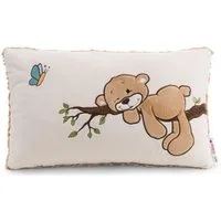 Nici Kuscheltier Kissen Bär Finni 43 x 25 cm weiß/braun Plüschkissen Stoffteddybär