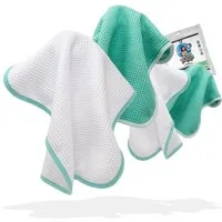Nuke Guys Putztücher Mikrofaser Waffeltuch - 35x35 cm 4er Pack Mikrofasertuch (Mikrofaser, 35x35 cm, 4-tlg., Reinigungstuch - Streifenfrei - Lackschonend - Fensterputztuch)