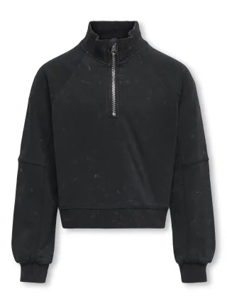 KIDS ONLY - KOGDONNA L/S HALF ZIP WASHED UB SWT black - Gr. - 134/140