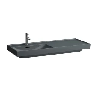 LAUFEN Waschtisch MEDA 460x1200x160 Ablage rechts o. Hl. o.Ül. graphit matt, H8171107581121 H8171107581121