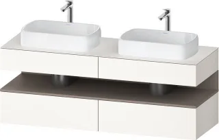 Duravit Qatego Konsolenwaschtischunterbau wandhängend Weiß Supermatt 1600x550x600 mm - QA47790438400 QA4779043840010
