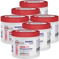 numis med Körperbutter Urea Creme 10% 2400 ml - Körpercreme trockene Haut, mikroplastikfrei, 6-tlg.