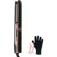 KINSI Glätteisen 2‑in‑1 Haarglätter & Lockenstab mit Negative Ionen,Ionen Glätteisen Keramikbeschichtung, für glattes & glänzendes Haar