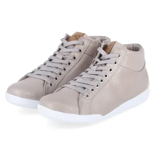 Andrea Conti High Sneaker - Gr. 37 - Grau - Glattleder