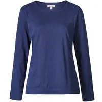 Himalaya Clothing Langarmshirt Basic Damen Shirt langarm "Alma" aus Feinrippjersey in Bio-Baumwolle Elegantes Longsleeve mit hohem Tragekomfort