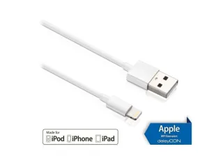 DELEYCON USB-Daten/Ladekabel MK-MK396 für Apple, 0,5 m, weiß