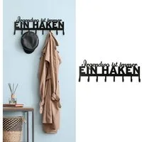 CEPEWA Garderobenleiste Garderobenleiste "Haken" 70x5x25cm Spruch 8 Haken